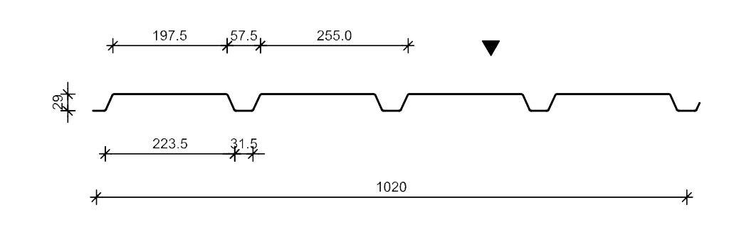 Plantine 29/255-4B/HB doorsnede